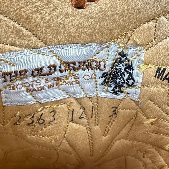 Old Gringo Wyoming Tooled Brown Leather Short Cowgirl Cowboy Western Boots 7.5 - Picture 8 of 16